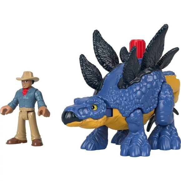 Imaginext Jurassic World Dominion Stegosaurus Dinosaur & Dr. Grant Poseable Gift - Picture 2 of 5
